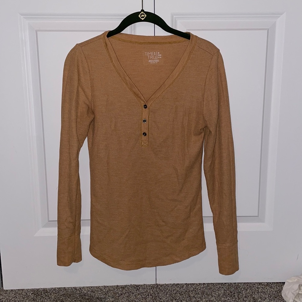 Mustard V Neck Long John Shirt